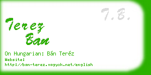 terez ban business card