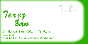 terez ban business card